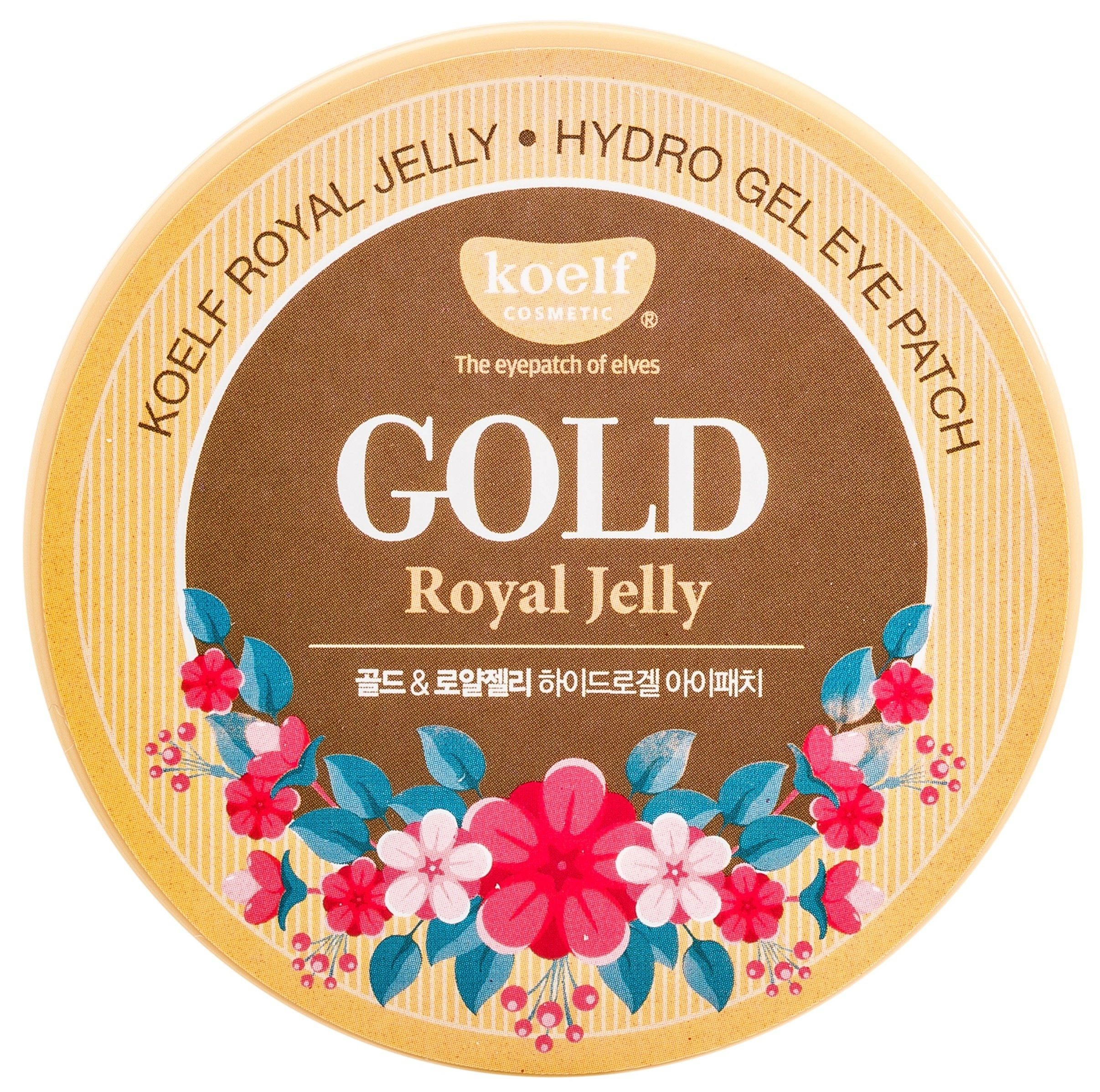 Гидрогелевые патчи для глаз Koelf Gold & Royal Jelly Eye Patch с золотом и маточным молочком, 60 шт.