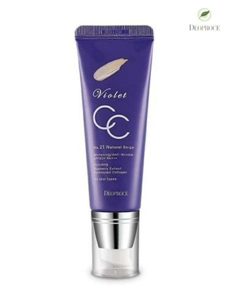 Deoproce CC крем Violet CC Cream 21 Natural Beige, 50 гр.