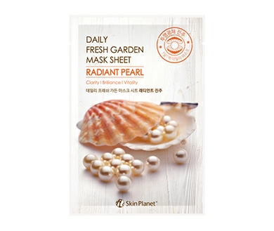 Mijin Тканевая маска для лица Skin Planet Daily Fresh Garden Mask Sheet Radiant Pearl с экстрактом жемчуга, 25 гр.