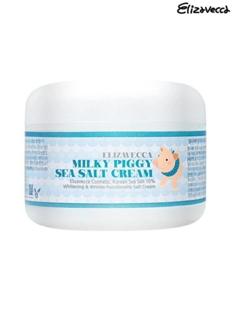 Elizavecca Антивозрастной осветляющий крем для лица Milky Piggy Sea Salt Cream с морской солью, 100 гр.