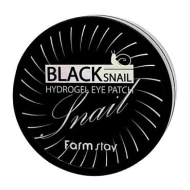 FarmStay Гидрогелевые патчи для глаз Black Snail Hydrogel Eye Patch с муцином черной улитки, 60 шт.