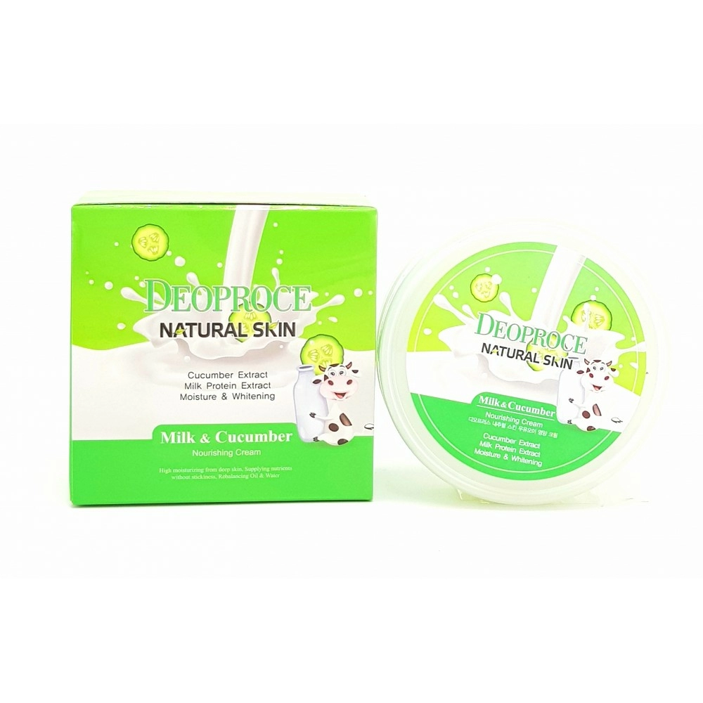 Deoproce Крем для лица и тела Natural Skin Milk & Cucumber Nourishing Cream, 100 гр.