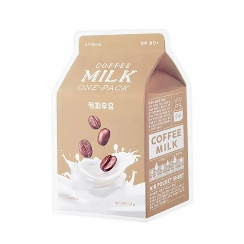 A'PIEU Укрепляющая тканевая маска для лица Coffee Milk One-Pack с экстрактом кофе и коллагеном, 21 гр.