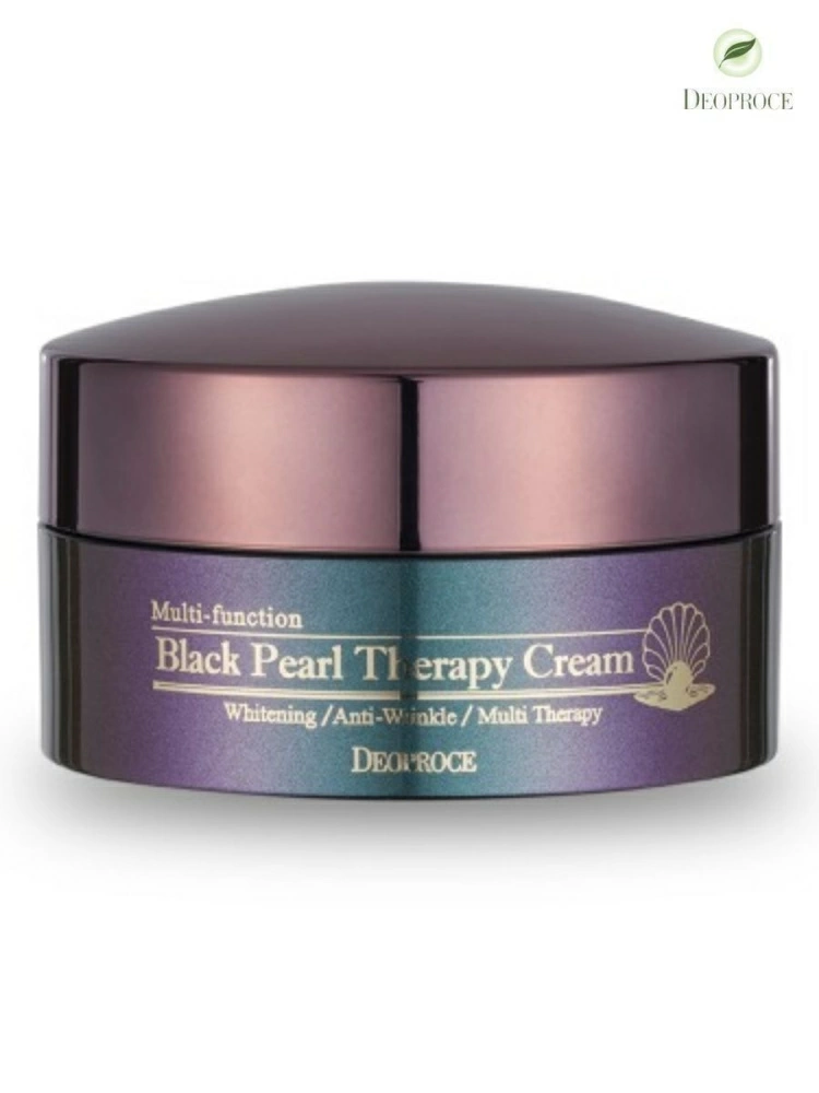 Deoproce Антивозрастной крем для лица Black Pearl Therapy Cream с черным жемчугом, 100 гр.