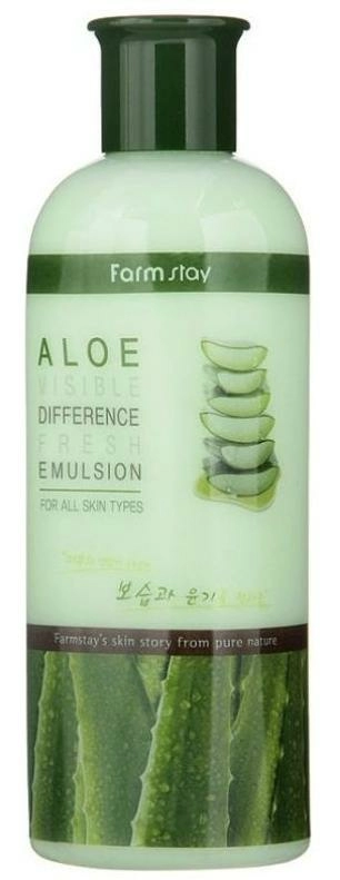 FarmStay Увлажняющая эмульсия Aloe Visible Difference Fresh Emulsion с экстрактом алоэ, 350 мл.