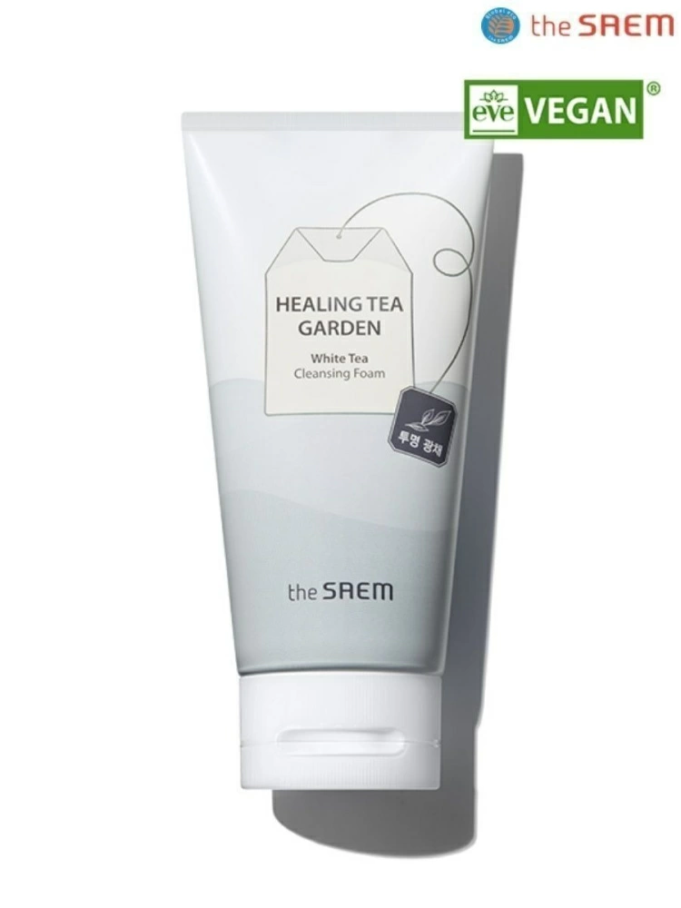 The Saem Пенка Healing Tea Garden White Tea Cleansing Foam, 150 мл.