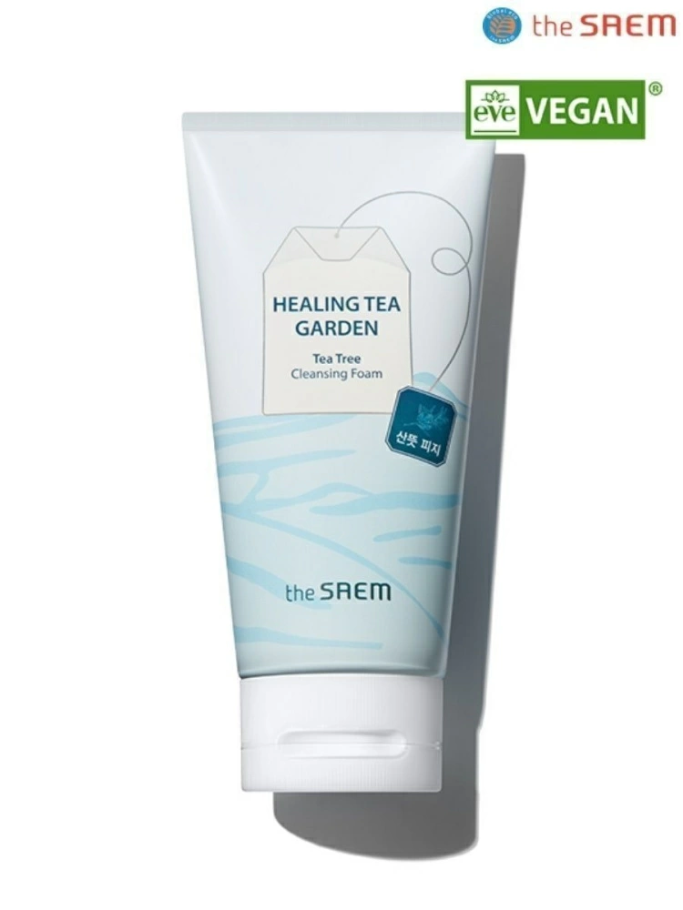 The Saem Пенка Healing Tea Garden Tea Tree Cleansing Foam, 150 мл.