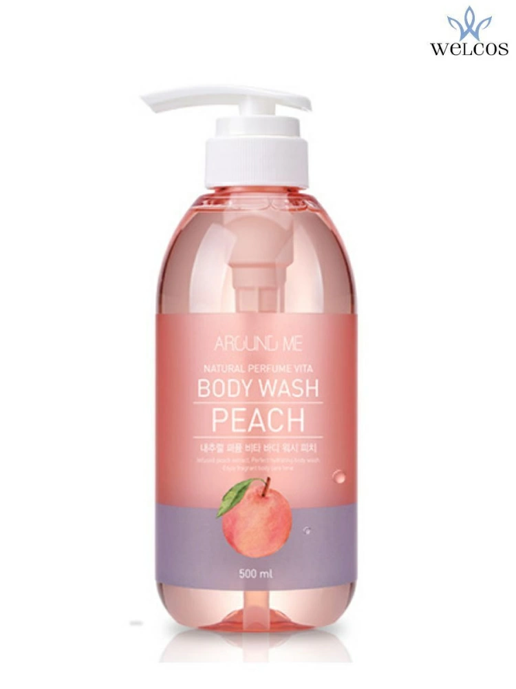 Welcos Гель для душа Around Me Natural Perfume Vita Body Wash Peach, 500 мл.