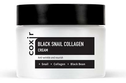 Coxir Крем против морщин Black Snail Collagen Cream с коллагеном и муцином черной улитки, 50 мл.