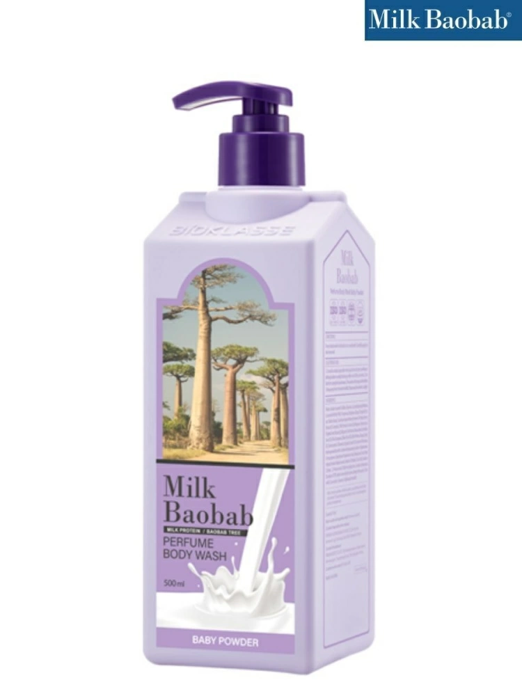 MilkBaobab Гель для душа Perfume Body Wash Baby Powder, 500 мл.