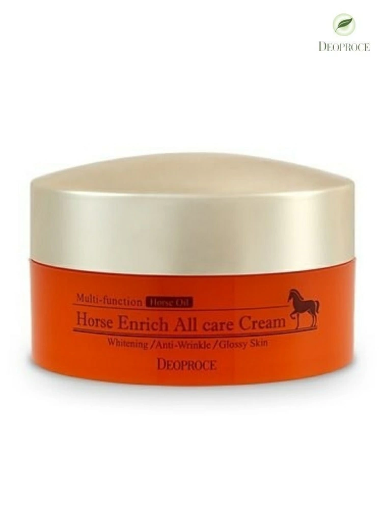 Deoproce Питательный крем для лица Horse Enrich All Care Cream с лошадиным жиром, 100 гр.