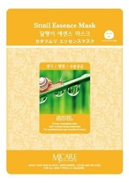 Тканевая маска для лица Mijin MJ CARE Snail Essence Mask с муцином улитки, 23 гр.