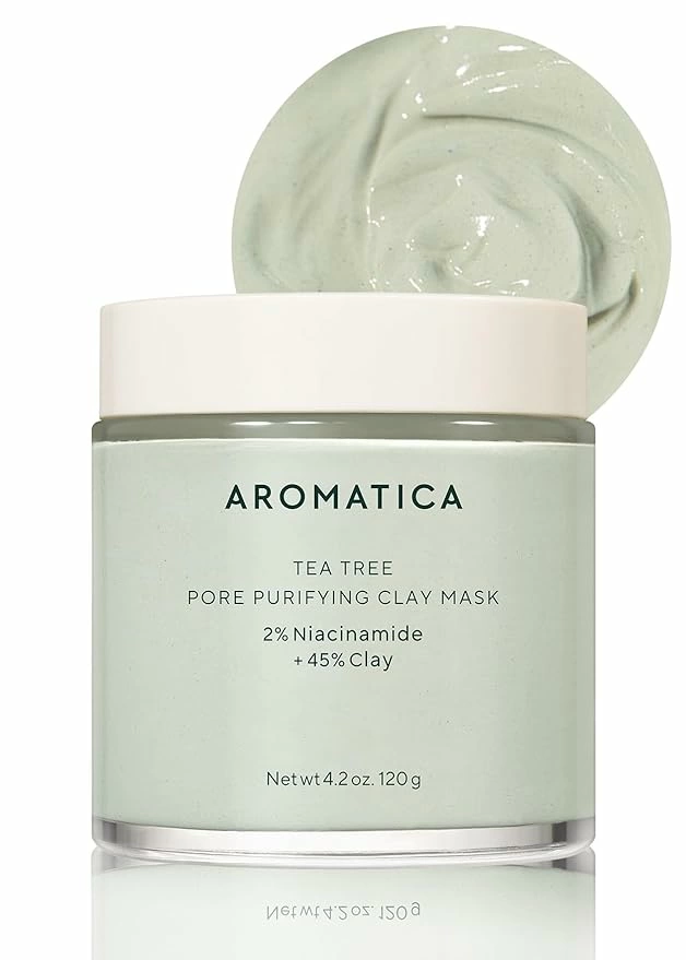 Aromatica Маска Tea tree Pore Purifying Clay Mask 2% Niacinamide + 45% Clay, 120 гр.