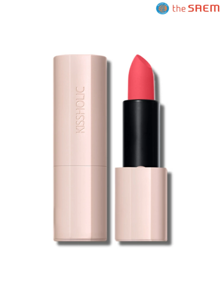 The Saem Помада Kissholic Lipstick Matte CR07 Naked Coral