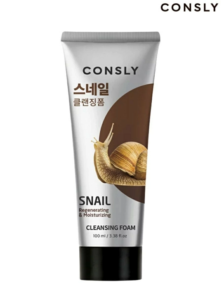 Consly Пенка для умывания восстанавливающая кремовая с муцином улитки Snail Mucus Regenerating Creamy Cleansing Foam, 100 мл.