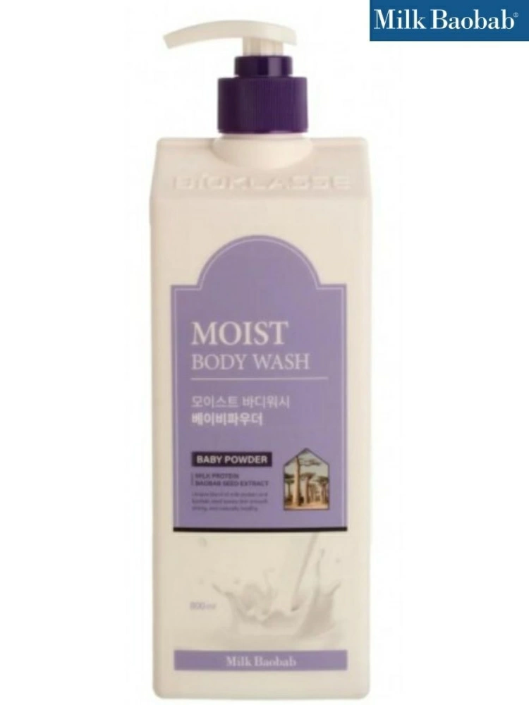 MilkBaobab Гель Moist Body Wash Baby Powder, 800 мл.