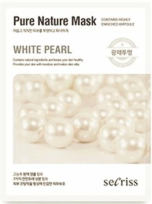 Anskin Тканевая маска для лица Secriss Pure Nature Mask Pack White Pearl, 25 мл.