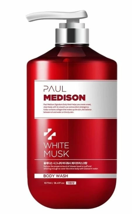 Paul Medison Signature Body Wash White Musk Гель для душа с коллагеном и ароматом белого мускуса 1077мл