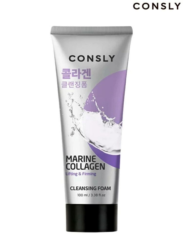 Consly Пенка для умывания укрепляющая кремовая с морским коллагеном Marine Collagen Lifting Creamy Cleansing Foam, 100 мл.