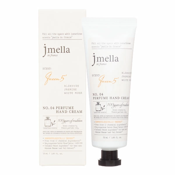 Jmella IN FRANCE QUEEN 5' PERFUME HAND CREAM Крем для рук "Альдегид, жасмин, белый мускус"