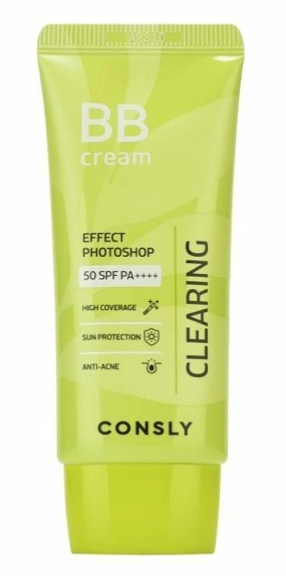 Consly Крем Bb матирующий с эфектом фотошопа Bb Cream Effect Photoshop Clearing SPF50/PA++++ натуральный бежевый ,50мл,Consly