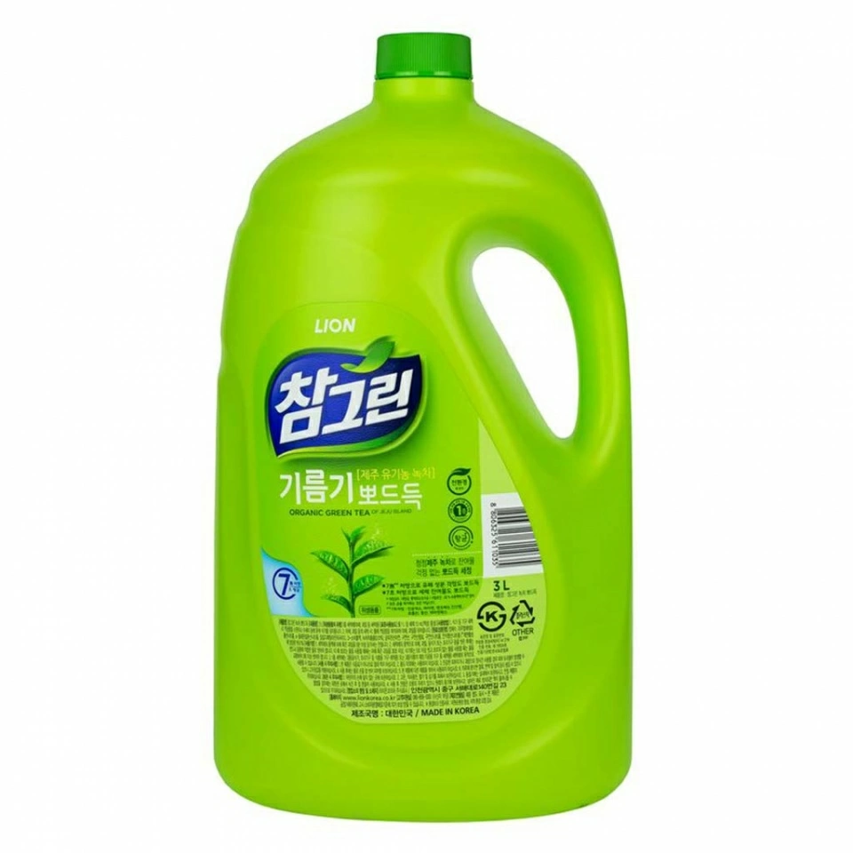 Lion CHARMGREEN 3.1kg bottle Средство для мытья посуды, овощей и фруктов (зеленый чай)