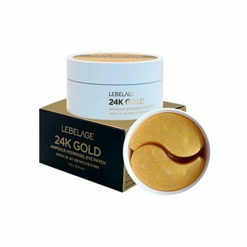 Lebelage Гидрогелевые патчи с экстрактом золота 24K Gold Ampoule Hydrogel Eye Patch, 60 шт.