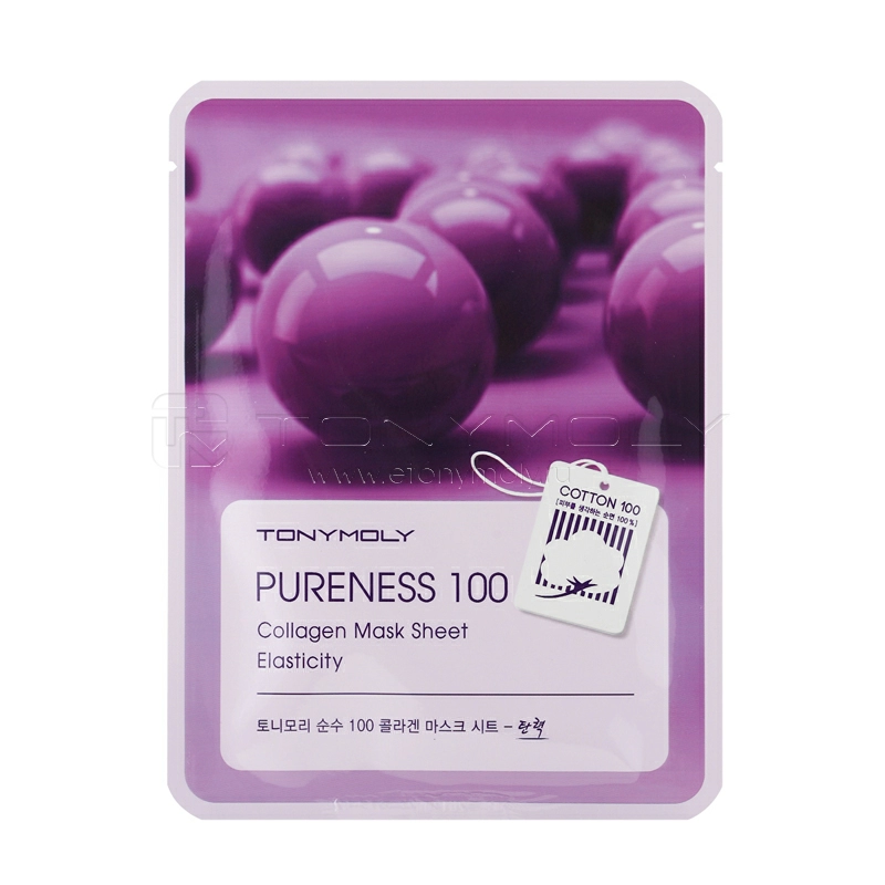 Tonymoly Тканевая маска Pureness 100 Collagen Mask Sheet Elasticity с экстрактом коллагена, 21 мл.