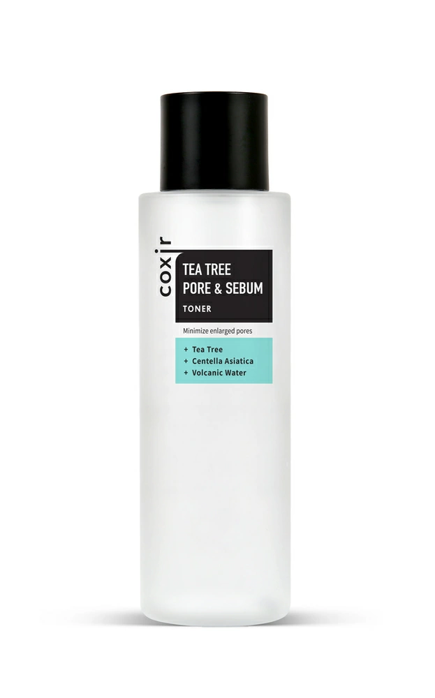 Coxir Тонер для сужения пор Tea Tree Pore & Sebum Toner с чайным деревом, 150 мл.