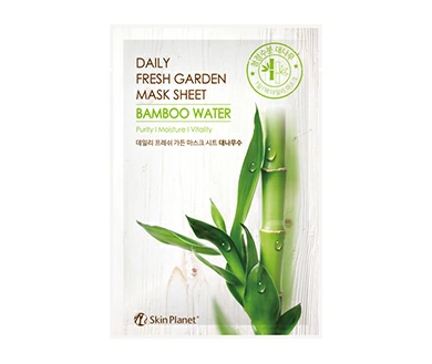 Mijin Тканевая маска для лица Skin Planet Daily Fresh Garden Mask Sheet Bamboo Water, бамбук, 25 гр.