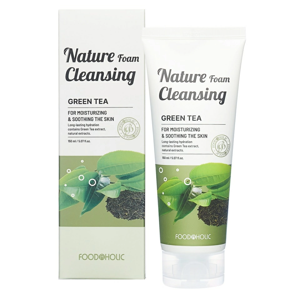 Foodaholic Nature Пенка для лица Nature Foam Cleansing Green Tea (150 мл.)