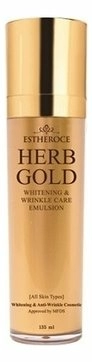 Эмульсия для лица омолаживающая estheroce herb gold whitening & wrinkle care emulsion, 135 мл.
