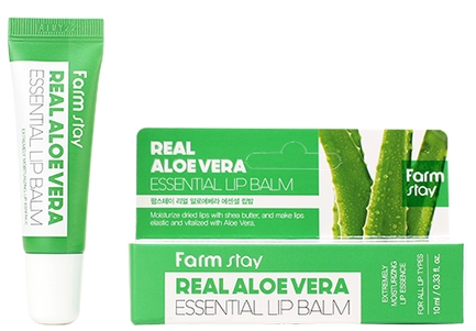 FarmStay Бальзам для губ Real Aloe Vera Essential Lip Balm, 10 мл.