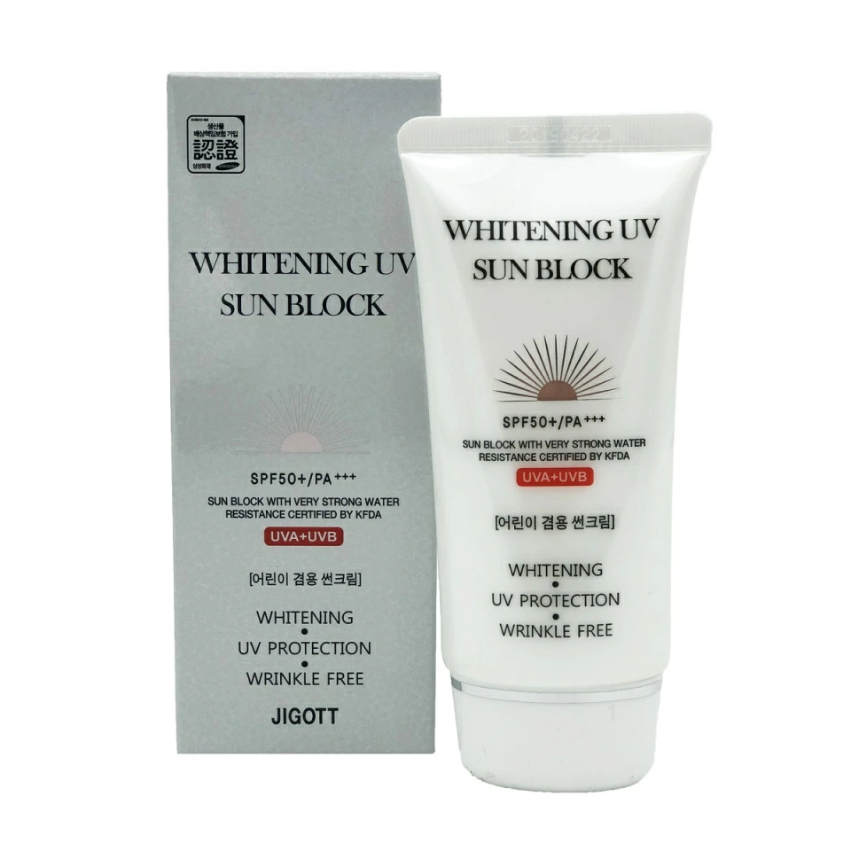 Jigott Whitening Uv Sun Block Cream SPF50+/PA+++ Солнцезащитный крем