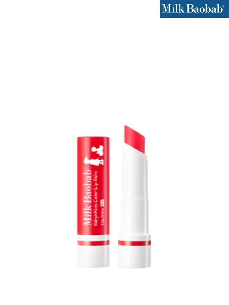 MilkBaobab Детский бальзам для губ Baby & Kids Color Lip Balm Red, 3,5 гр.