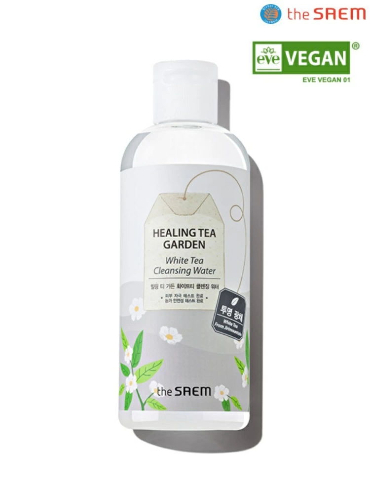 The Saem Средство для снятия макияжа Healing Tea Garden White Tea Cleansing Water, 300 мл.