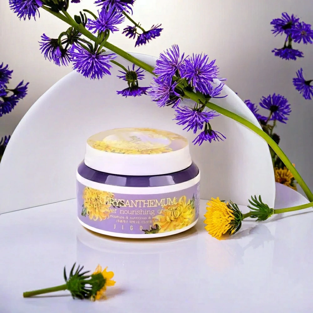 Jigott CREAM Крем для лица питательный с экстрактом хризантемы CHRYSANTHEMUM FLOWER NOURISHING CREAM, 100 ml