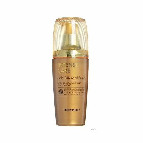 Tonymoly INTENSE CARE Gold 24K Snail Serum Сыворотка для лица с муцином улитки и коллоидным золотом