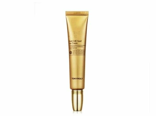 Tonymoly Крем для глаз Intense Care Gold 24K Snail Eye Cream с золотом и муцином улитки, 30 мл.