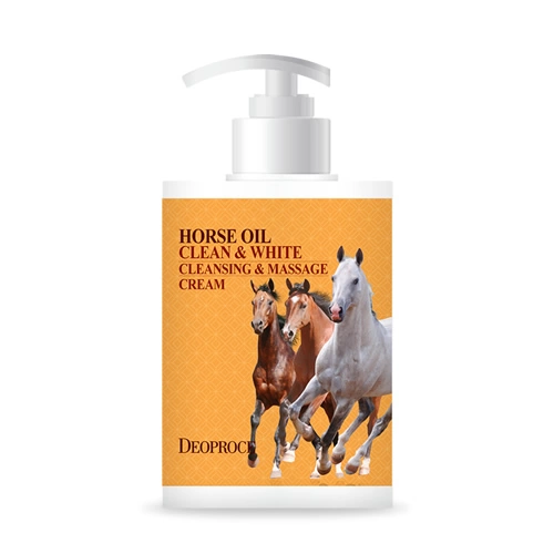 Deoproce Крем массажный Clean & White Cleansing & Massage Cream Horse Oil, 430 мл.