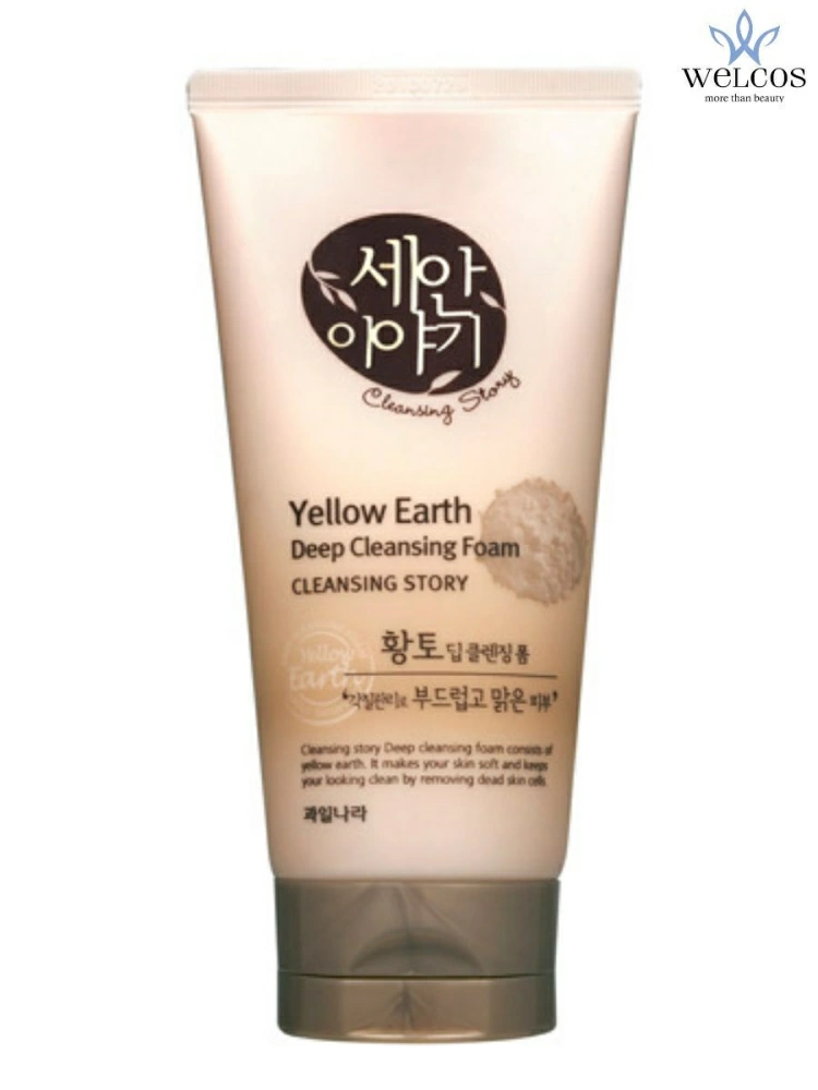 Welcos Пенка для умывания Cleansing Story Foam Cleansing Yellow Earth, 150 гр.