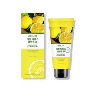 Очищающая пенка для лица Lebelage Lemon Detox Cleansing Foam с экстрактом лимона, 180 мл.