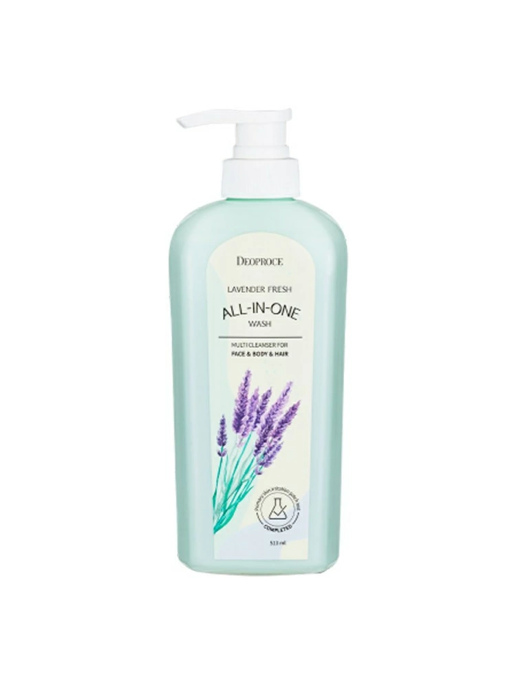 Deoproce Гель для душа Lavender Fresh All In One Wash, 510 мл.