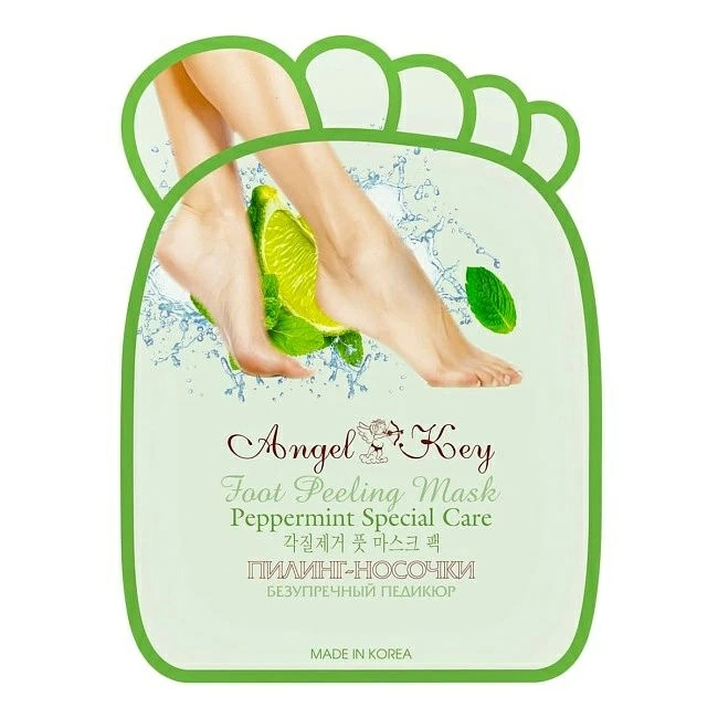 ANGEL KEY Пилинг-носочки с экстрактом мяты Fruit Peeling Mask, 30 гр.