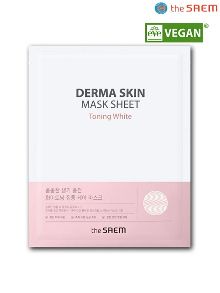 The Saem Тканевая маска Derma Skin Mask Sheet - Toning White, 25 мл.