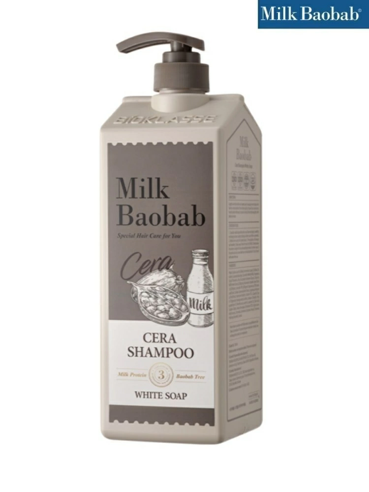 MilkBaobab Шампунь Cera Shampoo White Soap, 1,2 л.