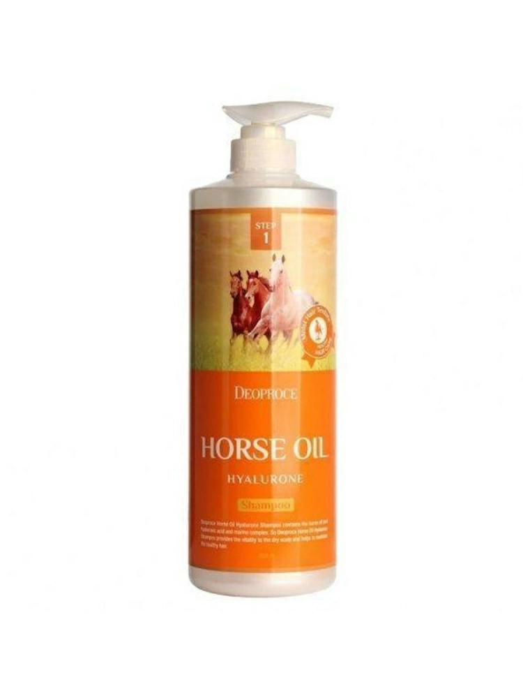 Deoproce Шампунь для волос Horse Oil Hyalurone Shampoo с гиалуроновой кислотой и лошадиным жиром, 1 л.