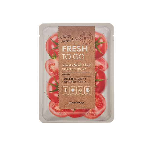 Tonymoly FRESH TO GO Tomato Mask Sheet Освежающая тканевая маска для лица с экстрактом томата