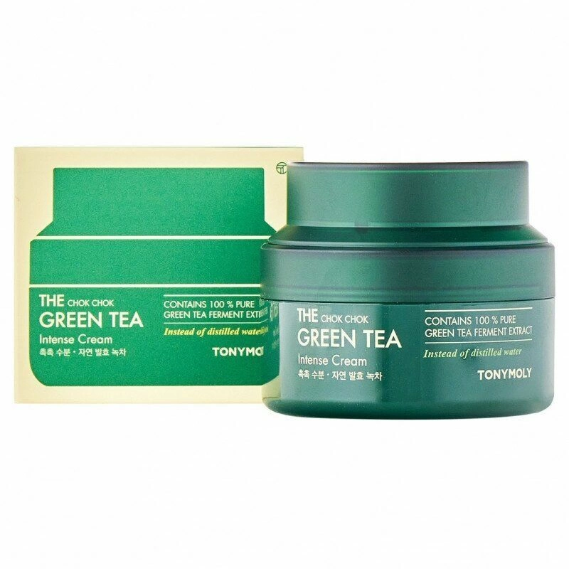 Tonymoly THE CHOK CHOK GREEN TEA Intense Cream Увлажняющий крем для лица с экстрактом зеленого чая