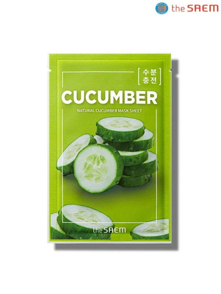 The Saem Тканевая маска Natural Cucumber Mask Sheet, 21 мл.